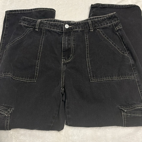 Cargo jeans, white stitching - Picture 2 of 6